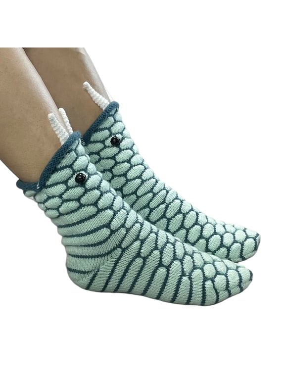 Knit 3d Snake Socks Winter Warm Novelty Funny Snakeskin Floor Stockings Hosiery for Women Men Christmas Gift