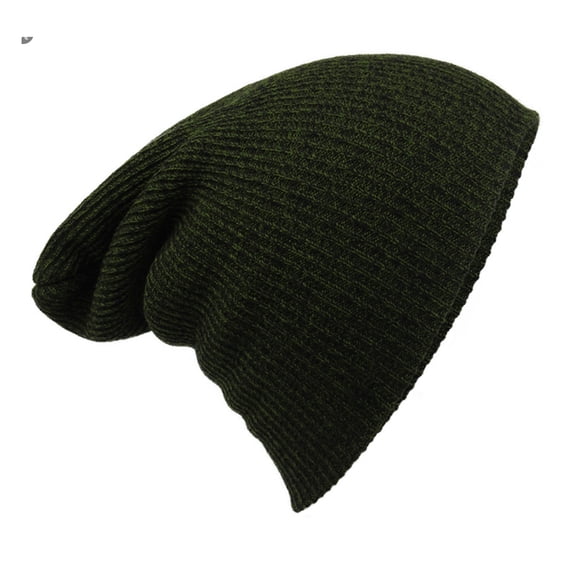 Knit Baggy Beanie Hat Winter Headwear Soft plush Leisure Hat Outdoor Warm Winter Hat