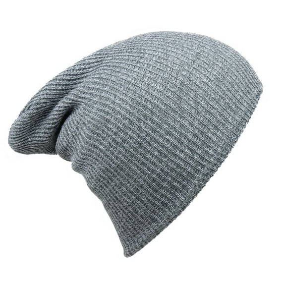 Knit Baggy Beanie Hat Winter Headwear Soft plush Leisure Hat Outdoor Warm Winter Hat