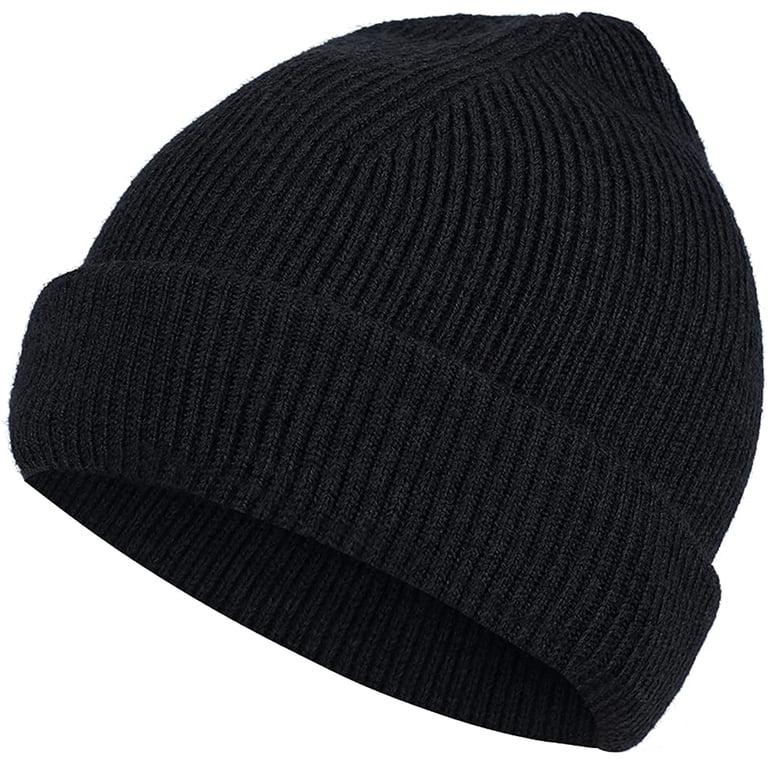 Knit Beanie Hat 100% Merino Wool Unisex Warm Winter Caps  display picture 1