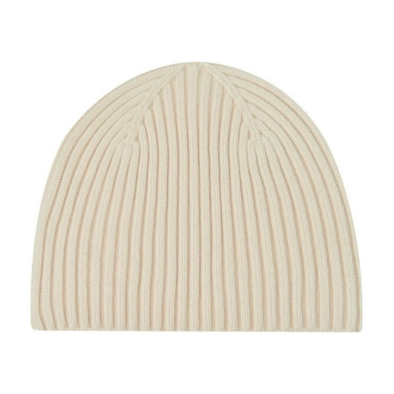 Knit Beanie Hat for Men and Women Ribbed Knit Warm Winter Hat (Beige One Size)