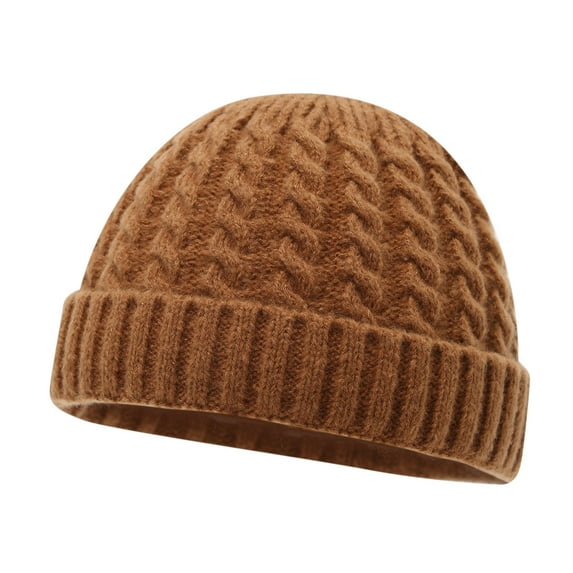 Knit Beanie Hats for Men Women Winter Hats Skull Caps Warm Classic Slouchy 2025 Winter Clothing,Color:Brown