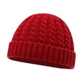 thumbnail image 1 of Knit Beanie Hats for Men Women Winter Hats Skull Caps Warm Classic Slouchy 2025 Winter Clothing,Color:Red, 1 of 3