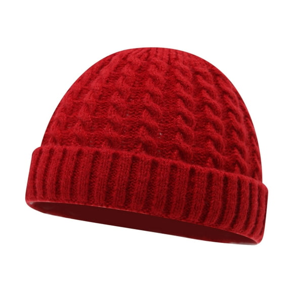 Knit Beanie Hats for Men Women Winter Hats Skull Caps Warm Classic Slouchy 2025 Winter Clothing,Color:Red