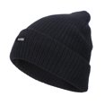 thumbnail image 1 of Knit Beanie Warm Thick Thermal Solid Color Slouchy mens Cold Weather Ski Outdoor Black, 1 of 4