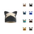 thumbnail image 1 of Knit Beanie with Cat Ears and Five-Point Star Pattern Cute Warm Winter Hats for Men Women Soft Stretchy Cozy Hat, 1 of 4