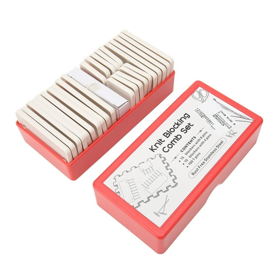 Knit Blockers Knit Blocking Comb Set Time Saving Knitting Blocker Pin For Crochet Needlework Projects