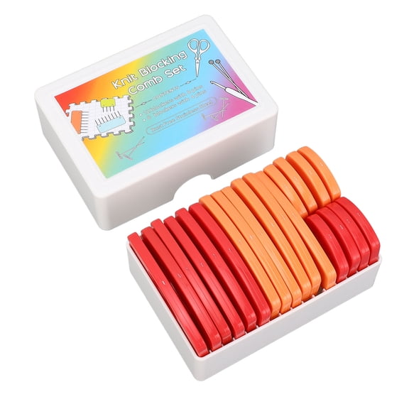 Knit Blocking Pin Kit, Portable Dense Evenly Spaced Fixing Needles Knit Blocker Pin Kit Versatile 20Pcs For Wool Cotton Yarn For Home Studio