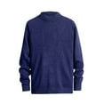 thumbnail image 1 of Knit Cable Mens Sweater Solid Pullover Sweater Woven Crewneck Knitted Tops Casual Long Sleeve Lightweight Knitwear, 1 of 4