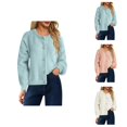 thumbnail image 1 of Knit Cardigan Soft Long Sleeve Cozy Oversized Winter Sweater Outerwear Casual Loungewear Top Cardigan Sweaters for Women, 1 of 2