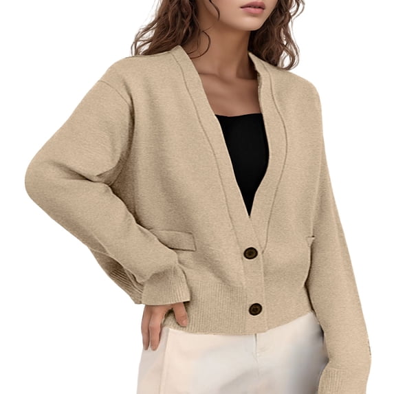 QHFBli Long Sleeve Cable Knit Long Cardigan for Women 2092 Fall Winter Open Front Button Sweaters with Pockets