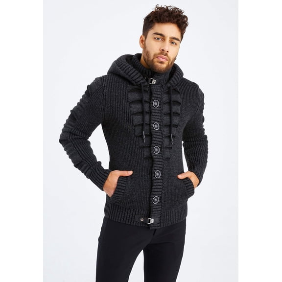 Knit Cardigan With Hood