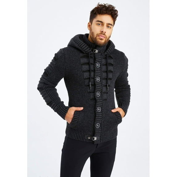 Knit Cardigan With Hood