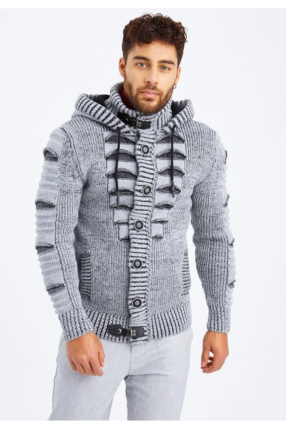 Knit Cardigan With Hood