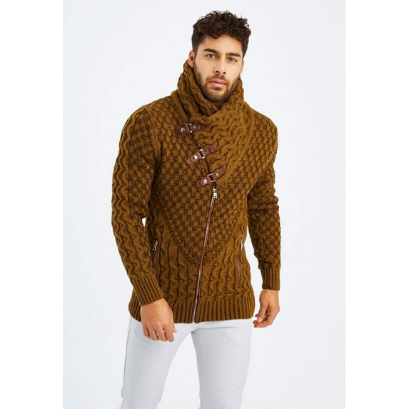 Knit Cardigan With Shawl Collar