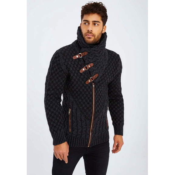 Knit Cardigan With Shawl Collar