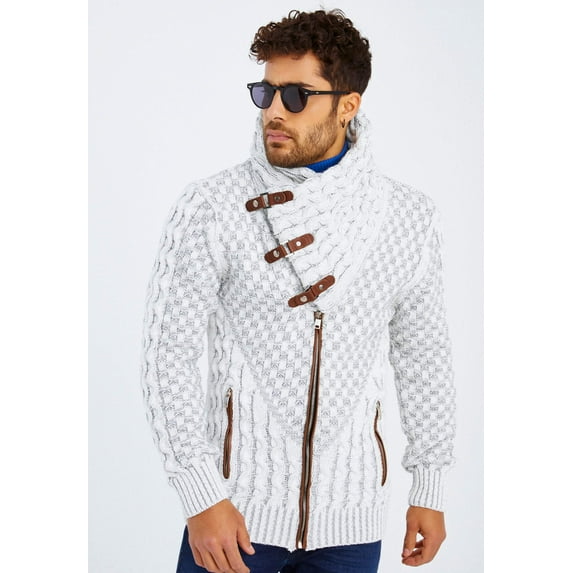 Knit Cardigan With Shawl Collar