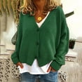 thumbnail image 1 of Knit Cardigan for Women 2024 Clearance Sale,Women's Long Sleeve Open Front Cardigan Loose Knit Sweater Cardigans Solid Color Casual Outerwear, 1 of 4