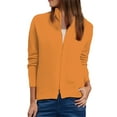 thumbnail image 1 of Knit Cardigans for Women, Yigetop Ladies' Casual Fashionable and Back Style Double Zipper Sweater Women's Design Sense Loose Knitted Cardigan Zip Up Cardigan Women orange 2XL, 1 of 8