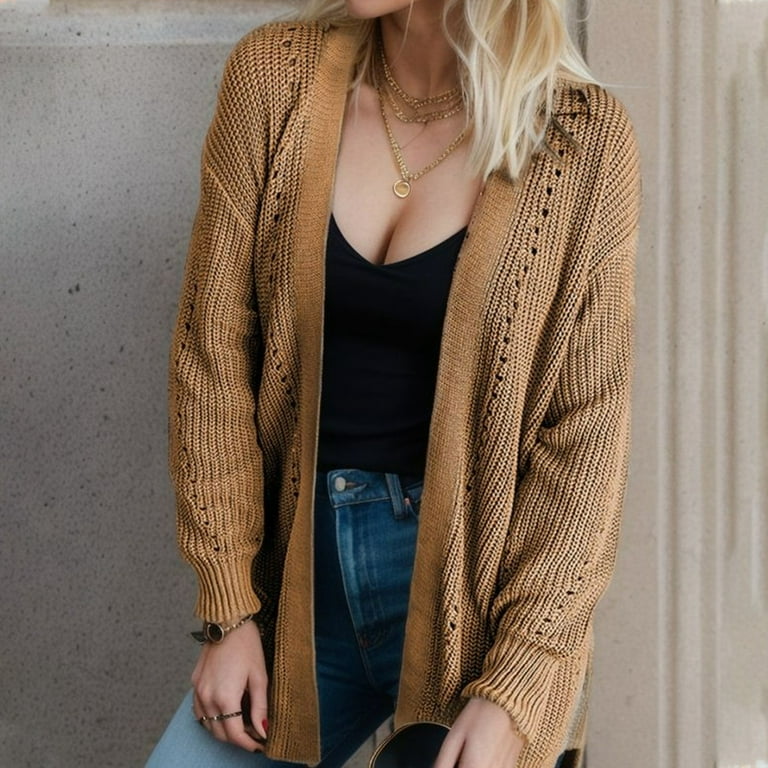 Khaki cardigan womens sale