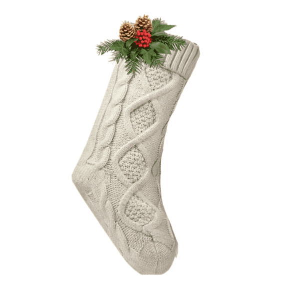 Knit Christmas Stocking for Women with Spa Essentials
