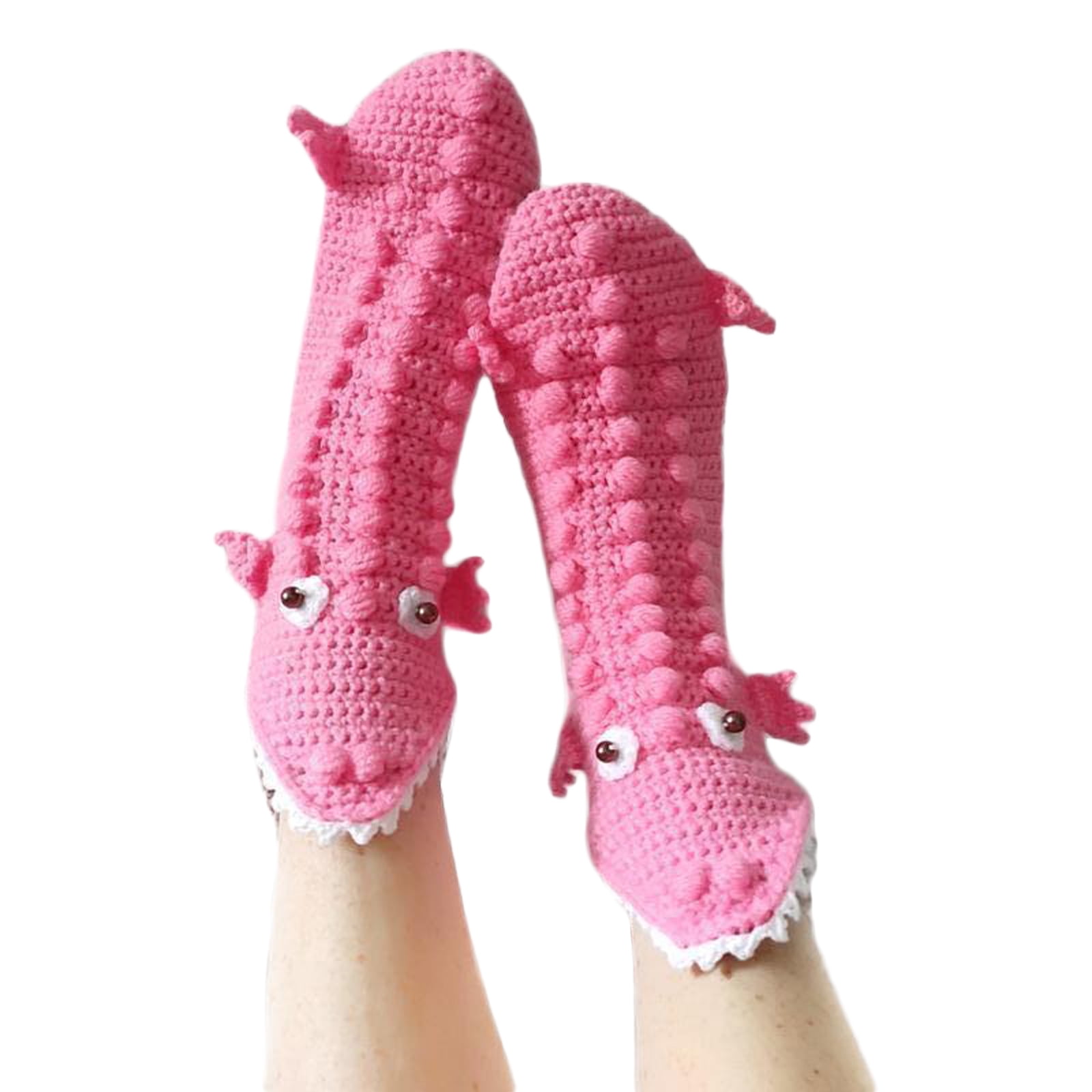 Knit Crocodile Socks for Women Men, Novelty Shark Crocodile Socks Floor