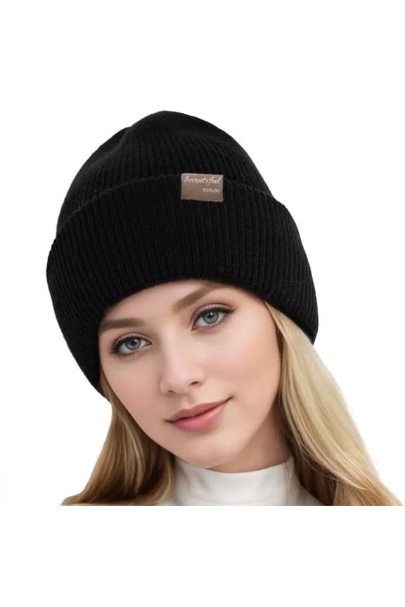 Knit Cuffed Beanie for Men/Women, Soft Warm Winter Hat Unisex Stocking Cap