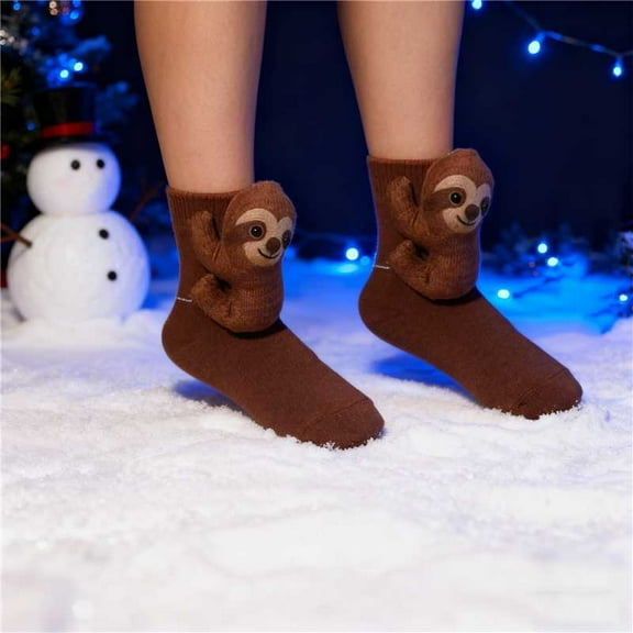 Knit Cute Animal Socks - Strange And Interesting Knit Socks with Cute Knit Animal Figures Warmming and Fashion, Beautiful and Comfortable Ideal Gift for Friends, Family Members