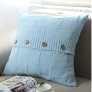 Knit Decorative Throw Pillow Cover 18''x18'' (With/Without Inserts)