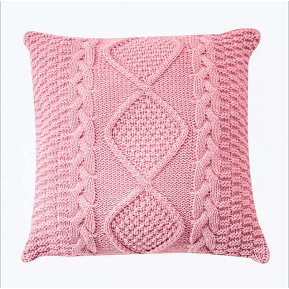 Knit Decorative Throw Pillow Cover