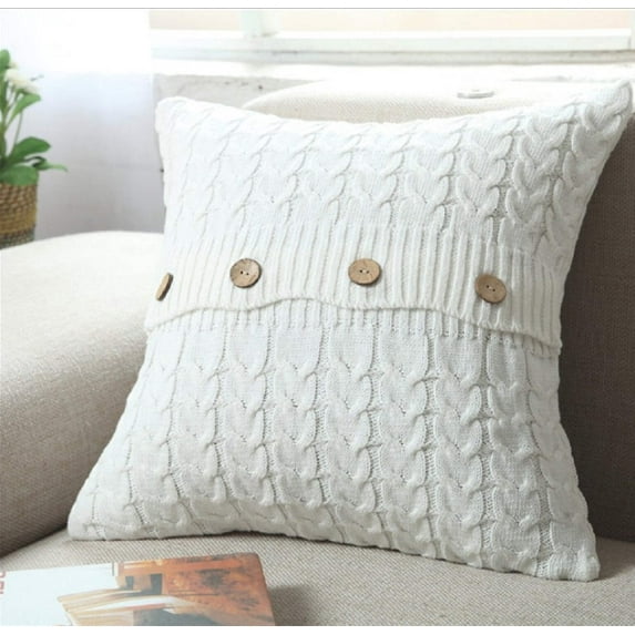 Knit Decorative Throw Pillow Cover