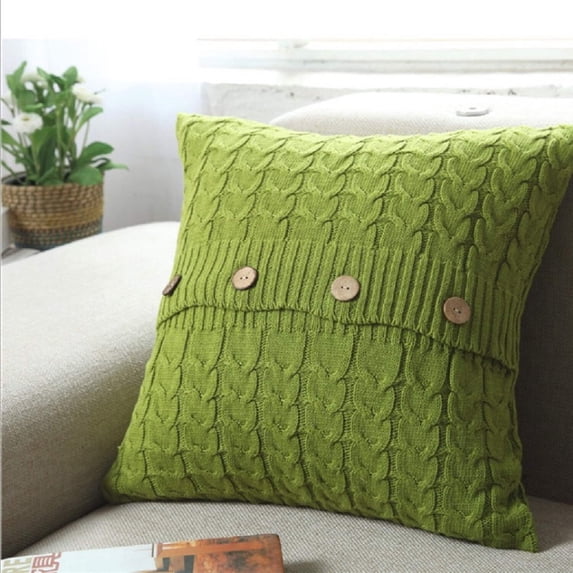 Knit Decorative Throw Pillow Cover