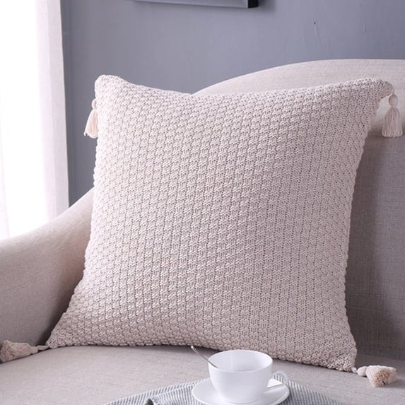Knit Decorative Throw Pillow Cover