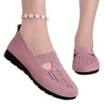 thumbnail image 1 of Knit Flats for Women Round Toe Casual Flat Shoes Lightweight Walking Office Mary Jane Shoes Breathable Loafers Soft Sole Flat Shoes, 1 of 7