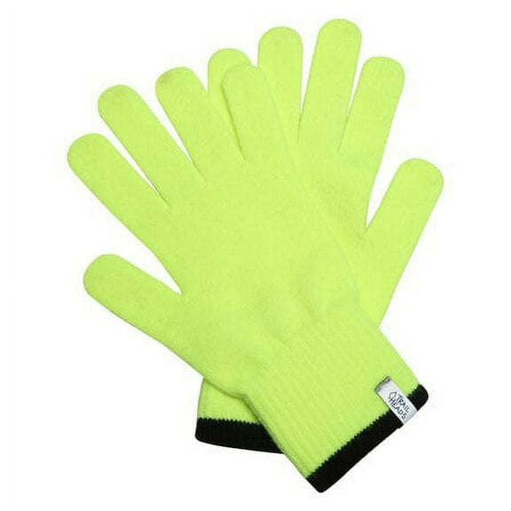 Knit Gloves / Winter Glove Liners - hi vis / Black