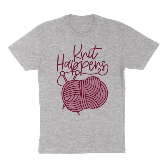 Knit Happens Shirt Unisex 4X-Large Grey