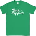 thumbnail image 1 of Knit Happens T-Shirt Funny Knitting Sewing Crafting Hobby Gift Text Tee - Green, M, 1 of 1