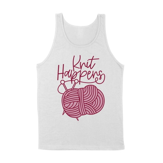 Knit Happens Tank Top Unisex Large White
