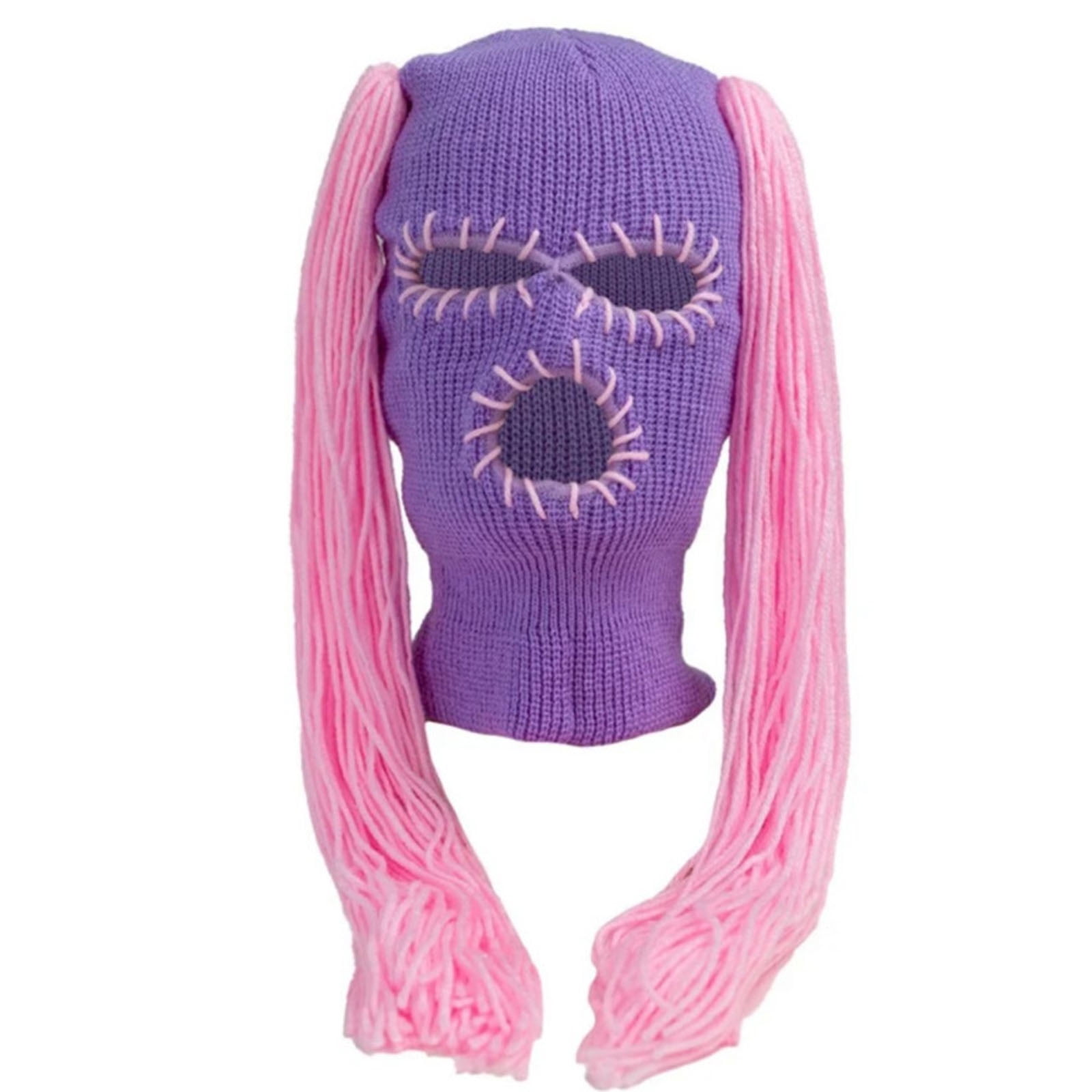 Knit Hat Full Face Ski Decoration Winter Caps Knitted Hats Pranky Photograph Props for Adults Women