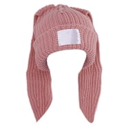 Knit Hat Long Ear Hat Skullies Cute Hat Ears Hats Crochet Knitted Hat For Women Winter Warm