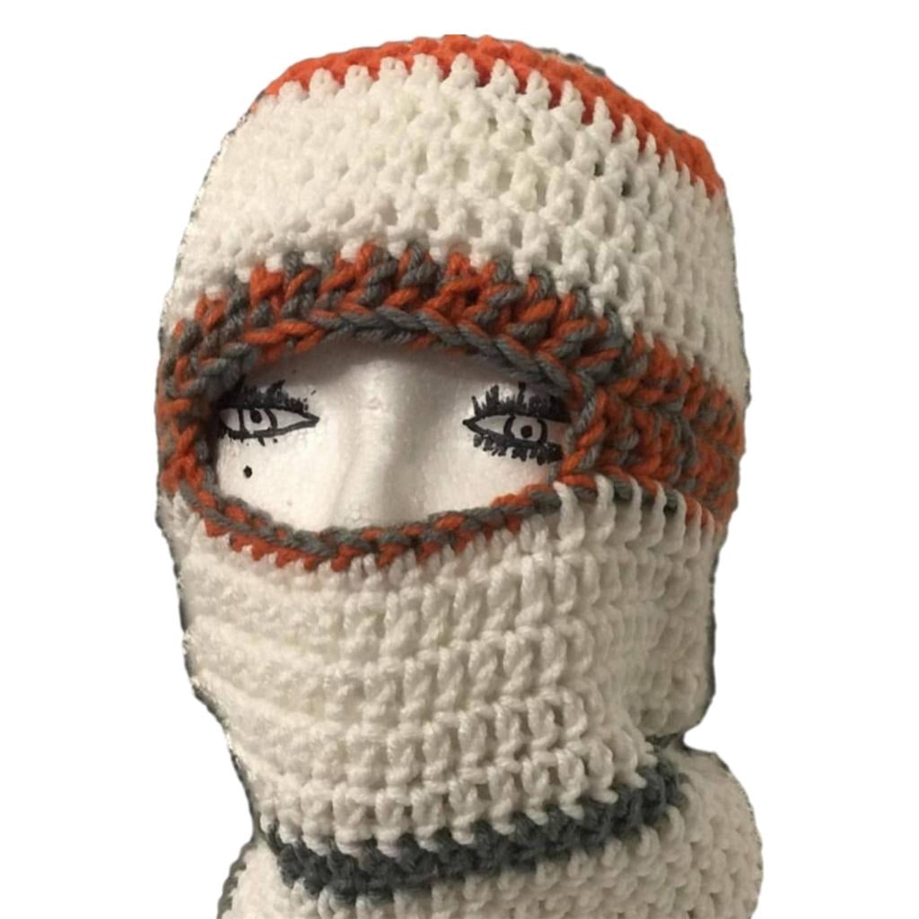 Knit Hat for Students Windproof Winter Hat Neck Protect Hat with Stripe Pattern Warm Cycling Hat Knit Windproof Students Outdoor Cycling Skiing Hat Lovely Cold Winter Neck Protect Hat for Couple