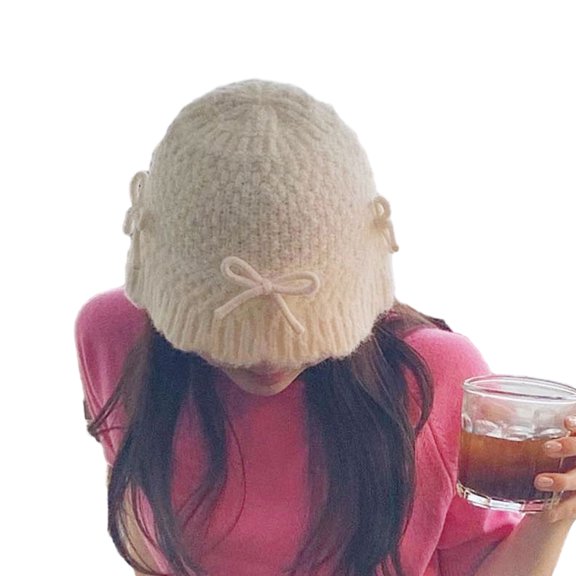 Knit Hat for Women Crochet Bucket Cap Windproof Sports Hat Fashion Hat Headwear for Cold Weather Outdoor Activity