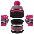 thumbnail image 1 of Knit Hats for Kid Winter Hat Warm Thick Ski Head Hat Gloves and Neck Gaiter Set for Girls and Boys Comfortable Thick Casual Fleece Lined Hat Fashion Cozy Breathable Warm Set 4-10 Years, 1 of 7