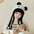 thumbnail image 1 of Knit Hats Winter Fleece Lining Skiing Winter Caps for 2-10 Years Boys Girls Cute Animal Character with Warm Ear Flap, 1 of 5