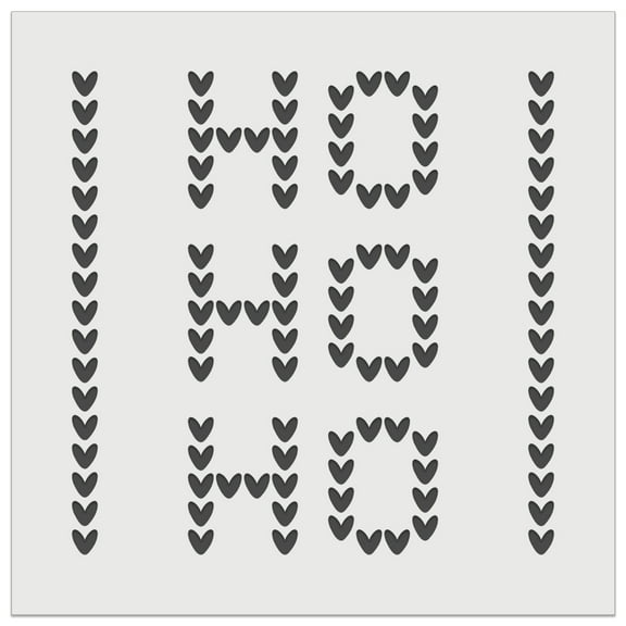 Knit Ho Ho Ho Christmas DIY Cookie Wall Craft Stencil - 5.5 Inch