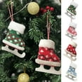 thumbnail image 1 of Knit Ice Skate Christmas Ornaments, 3D Plush Design with Blades for Hanging, Christmas Tree Decorations for Winter Sports Theme, 1 of 5