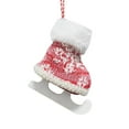thumbnail image 1 of Knit Ice Skate Christmas Ornaments, 3D Plush Design with Blades for Hanging, Christmas Tree Decorations for Winter Sports Theme, 1 of 4