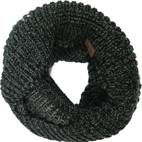 Knit Infinity Loop Scarf , Thick Warm Circle Wrap For The Winter Charcoal By Debra Weitzner