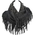 thumbnail image 1 of Knit Infinity Scarf – Women Woolen Warm Scarf with Fringes – Circle Loop Scarves, 1 of 5