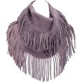 thumbnail image 1 of Knit Infinity Scarf – Women Woolen Warm Scarf with Fringes – Circle Loop Scarves, 1 of 5